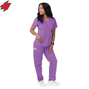 Personalizado Unisex de moda elástico tejido Jogger trajes médicos de funcionamiento al por mayor Hospital enfermería uniformes conjuntos - Product Image 1