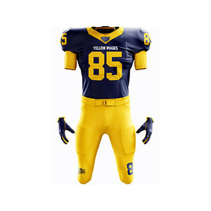 Uniformes de fútbol americano de poliéster de tamaño XL de alta calidad, camisetas impresas con patrón de número único personalizado, camisetas deportivas para jóvenes adultos - Product Image 2