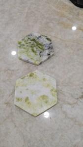 <b>Green</b> Grey White Marble Drink <b>Coaster</b> Handmade Natural Stone Decor - Product Image 2