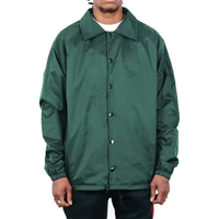 Veste d'entraîneur pour homme, logo personnalisé, haute qualité, vente en gros 2024, couleurs unies, col montant en toile, veste décontractée personnalisée