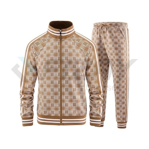 Personalizado ligero suave Zip Coat bolsillo para hombres otoño correr adulto fútbol chándal chaqueta 2 piezas conjunto con cuentas Technics - Product Image 1