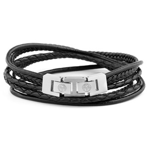 Elegante pulsera de cuero Pulseras de cuero de color negro y rojo Fabricante de calidad premium Mayorista Precio muy barato - Product Image 6