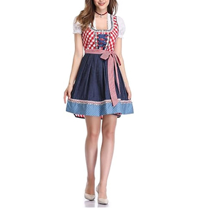 Dirndl más nuevas mujeres bávaro Oktoberfest disfraces Dirndl vestido bávaro mujeres usan Drindl Mini A-Line Drindl vestido - Product Image 1