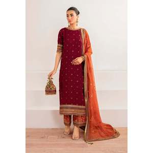 Conjunto de Traje de Chifón Bordado para Mujer SF-698 - Product Image 1