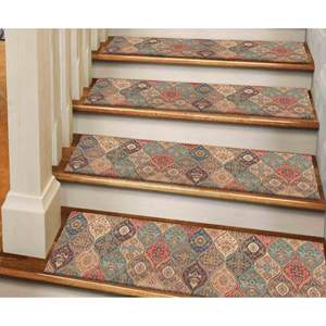 Red Ethnic Pattern Printed <b>Rug</b> - Kilim Design, Modern, Machine <b>Washable</b>, Stair Tread,Goblen - Product Image 1