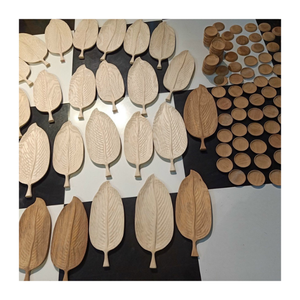 Bandeja rectangular de madera ecológica, bandeja de servicio de mimbre de ratán hecha a mano para desayuno, café y aperitivos - Product Image 1