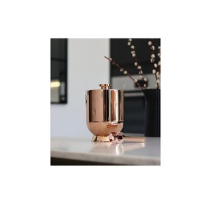 Cubo de hielo de metal moderno con acabado pulido elegante, perfecto para cenas elegantes y eventos de lujo - Product Image 4