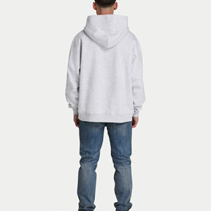 เสื้อฮู้ดดี้ทรงบ็อกซี่สำหรับผู้ชาย ผ้าคอตตอนเฟรนช์เทอร์รี่เนื้อหนา แบบโอเวอร์ไซส์ ทรงหลวม  รับออกแบบตามสั่ง - Product Image 4