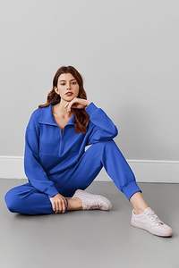 Conjunto Deportivo Casual de Dos Piezas para Mujer, de Algodón Suave con Estampado Lavado Ácido, Corte Regular y Elegante - Product Image 5