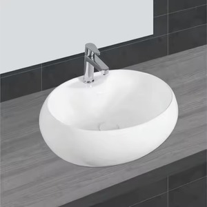 Céramique d'exportation articles sanitaires standard américain concepteur lavabo à main dessus de table lavabo de salle de bain au meilleur prix de l'Inde - Product Image 4