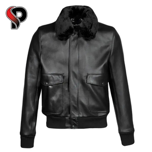 Cazadoras de piel Bomber Premium personalizadas para hombre - Product Image 2