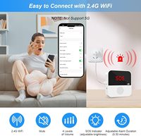 Système d'alerte de vie d'urgence à domicile pour personnes âgées avec connectivité Wi-Fi, bouton d'appel sans fil intelligent Daytech Tuya pour les soins aux personnes âgées