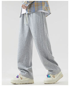 กางเกงวอร์มขาบานสำหรับผู้ชายกางเกงวิ่งขายาวโอเวอร์ไซส์ออกแบบได้ตามต้องการ - Product Image 4