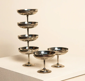 Bol à glace en acier inoxydable de luxe, 6 pièces, poli miroir, dessert et bols à collation réutilisables en acier inoxydable 304 - Product Image 1