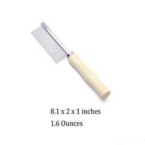 Cepillos de aseo de alta calidad para perros y gatos, mango de madera personalizable, peine de acero inoxidable, estilo Simple, herramientas de alta calidad - Product Image 2