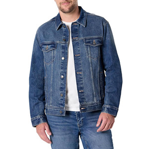 Veste en jean décontractée pour homme, vêtement de travail, veste d'hiver, streetwear, veste épaisse, manteau, vente en gros et personnalisation - Product Image 1