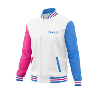 Men Baseball Varsity <b>Jackets</b> High Quality <b>Mandarin</b> <b>Collar</b> Front Warm Breathable Eco-Friendly Wool Leather Lining Comfortable Fit - Product Image 1
