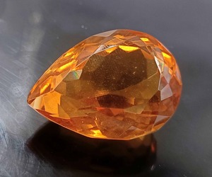 อัญมณีซิทรินทรงไข่เหลี่ยมเพชรพลอยสีเหลืองมะนาวทำเครื่องประดับอัญมณีธรรมชาติสี