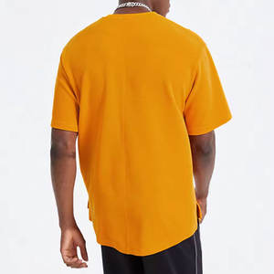 Camiseta lisa de manga corta 100% algodón y poliéster para hombre al mejor precio, cuello de Color sólido, ligera, transpirable, de gran tamaño, con estampado de logotipo - Product Image 2