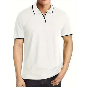 เสื้อโปโลผู้ชายแฟชั่นใหม่ทันสมัย ผ้าฝ้าย 100% เทคนิคการปักลาย  ลายเรียบ สีใหม่ - Product Image 2