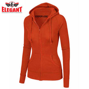 Women Zipper Style Multi Color <b>Fleece</b> <b>Hoodies</b> With Pocket Your Own Logo Design Women <b>Hoodies</b> by ELEGANT SPORTS - Product Image 4