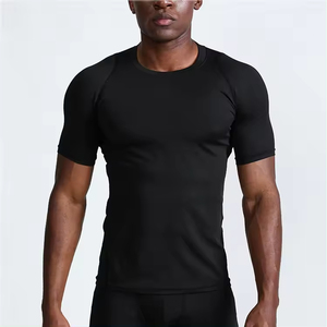 Venta al por mayor logotipo personalizado imprimir nuevo diseño Atlético correr ropa deportiva algodón gimnasio hombres fitness camisetas de gran tamaño - Product Image 2