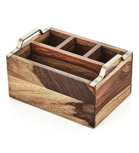 Utensilio de cocina 100% Natural, soporte para cuchara de madera de Acacia, para restaurantes y el hogar, 1 soporte para cuchara, nuevo estilo - Product Image 6