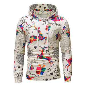 Sudadera con capucha deportiva de sublimación personalizada para hombre, 100% poliéster, transpirable y cómoda, diseño de impresión Digital - Product Image 1