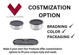 Lonchera de Acero Inoxidable con Doble Pared Aislada, Doble Aislamiento, Doble Frescura, Lonchera de Acero Inoxidable con 2 Compartimentos y 1 Tapa - Product Image 3