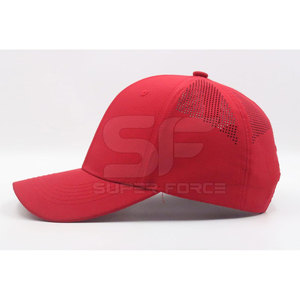 Sombrero de béisbol de color rojo liso personalizado para hombres Ropa deportiva de algodón ajustable para uso al aire libre Sombrero de béisbol clásico - Product Image 4