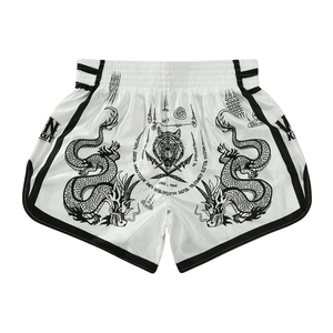 ผู้ผลิตชุดมวยไทยแบบกำหนดเอง OEM กางเกงคิกบ็อกซิ่งคุณภาพพรีเมียม กางเกง MMA สำหรับการต่อสู้ พร้อมโลโก้ด้านหน้าแบบซับลิเมชั่น อุปกรณ์ศิลปะการต่อสู้ - Product Image 2