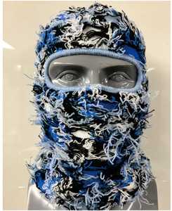 Hip Hop Winter Full Face Ski Mask Fur Furry Fuzzy Grassy Knit Máscara de esquí Pasamontañas desgastado con logotipo personalizado - Product Image 5