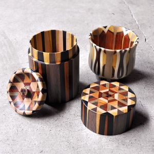 Boîte à épices de table en bois naturel WARPING avec compartiments séparés pour épices et fruits secs - Product Image 4