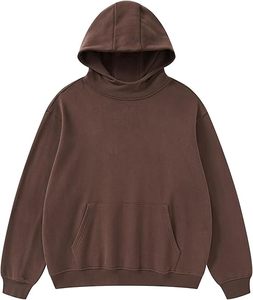 Sweats à capuche pour hommes unisexe sweat à capuche surdimensionné pull hommes poly-coton goutte épaule marron sweat à capuche thermique sweat - Product Image 5