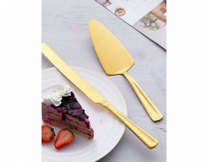 ชุดเสิร์ฟเค้กสแตนเลส 2 ชิ้น ดีไซน์สวยงาม ทนทาน เป็นมิตรกับสิ่งแวดล้อม ล้างในเครื่องล้างจานได้ เหมาะสำหรับเสิร์ฟอย่างง่ายดาย ใช้ได้ทั้งที่บ้านและร้านกาแฟ - Product Image 2