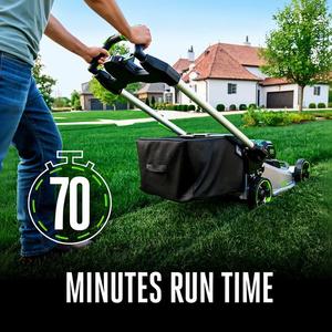 Tondeuse à gazon télécommandée 5,5 CV, petite chenille hybride essence-électrique avec moteur 173cc, bac à herbe de 300L, débroussailleuse - Product Image 3