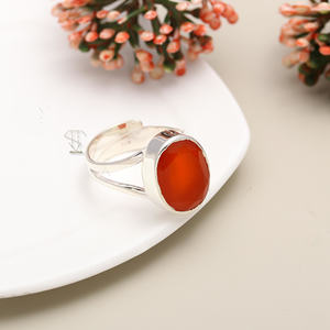 Fine Quality Bezel 925 Solid Sterling Silver <b>Custom</b> <b>Ring</b> Natural Carnellian <b>Ring</b> Indian Silver Jewelry Suppliers Carnellian <b>Ring</b> - Product Image 4