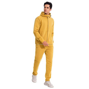 Survêtement vintage de qualité supérieure, poids lourd, impression délavée au soleil, pantalon de survêtement 100% coton, molleton français, sweat-shirt délavé, survêtement pour homme - Product Image 1