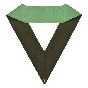 Collar de bordado a máquina de cinta verde Regalia masónica de calidad superior con MOQ bajo y servicio OEM - Product Image 3