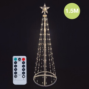 Albero di Natale LED USB + Telecomando, 8 Funzioni, Luce Calda, 150cm, IP44 (GSC 204690081) - Product Image 1
