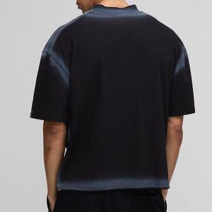 T-shirt vierge surdimensionné personnalisé délavé à l'acide T-shirt poids lourd pour hommes T-shirt vintage court et vieilli pour hommes - Product Image 2