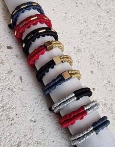 Anillo de acordes de buena calidad con mezcla de piedras preciosas y colores de acordes, anillo de macramé hecho a mano, joyería para regalo de Navidad y anillo de amistad - Product Image 2