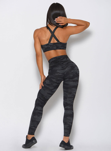 Leggings ajustados de alta calidad con estampado de camuflaje para mujer - Product Image 5