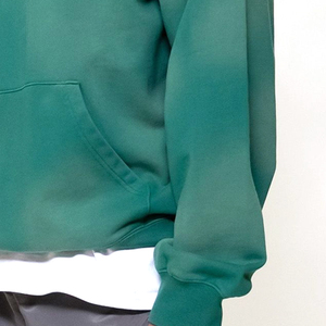 Streetwear Basics algodón mezclado hombres Sun Faded sudaderas con capucha para la venta al por mayor Heavyweight Plain hombres Streetwear Pullover Hoodie - Product Image 6