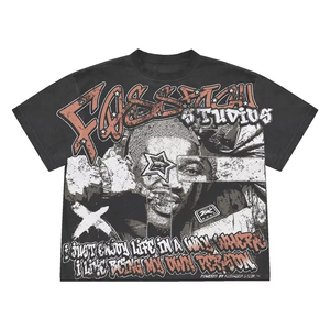 Camiseta de Hombre de Diseño Recortado con Estampado en Serigrafía, 100% Algodón, Corte Cuadrado, del Fabricante - Product Image 5