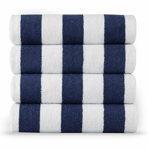 Serviettes de plage en coton de luxe - Serviettes de plage personnalisées en coton recyclé à séchage rapide, design turc personnalisé, couleur unie - Product Image 1