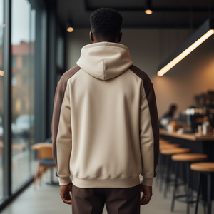 Nouveauté 2025 – Sweat à capuche décontracté en molleton 100 % coton pour homme, broderie 3D personnalisée, logo imprimé, coupe oversize - Product Image 4