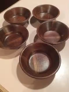 Tazón de Masa de Madera de Acacia de Calidad Ecológica, Textura Suave Natural Cálida, Tamaño Mini, para Ensaladas, Uso en Fiestas, Diseño Clásico en Forma de Media Luna - Product Image 4