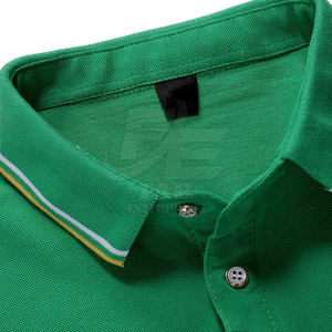 Polos de secado rápido para hombre, camisetas personalizadas 100% de algodón de manga corta de punto con estampado de logotipo para equipo escolar, promoción sólida - Product Image 3