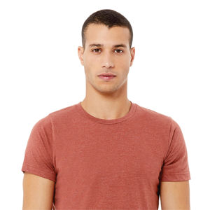T-shirt unisexe en tissu tricoté surdimensionné 4.2 oz argile chinée 52% coton Airlume 48% Poly séchage rapide léger 32 simple court formel - Product Image 4